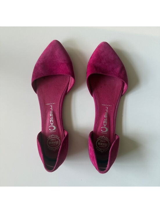 Jeffrey Campbell Shoes - Jeffrey Campbell Women's Pink Suede Pointed Toe D'Orsay Flats Size 8